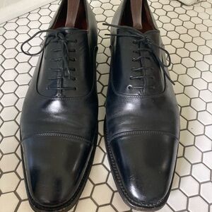 Santoni Italy Classic Black Men's Dress Shoes